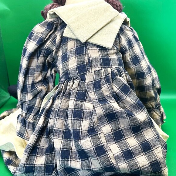 Vintage Handmade Cloth Doll Fabric Ragdoll Primitive Folk Art OOAK Country Décor - Picture 3 of 13